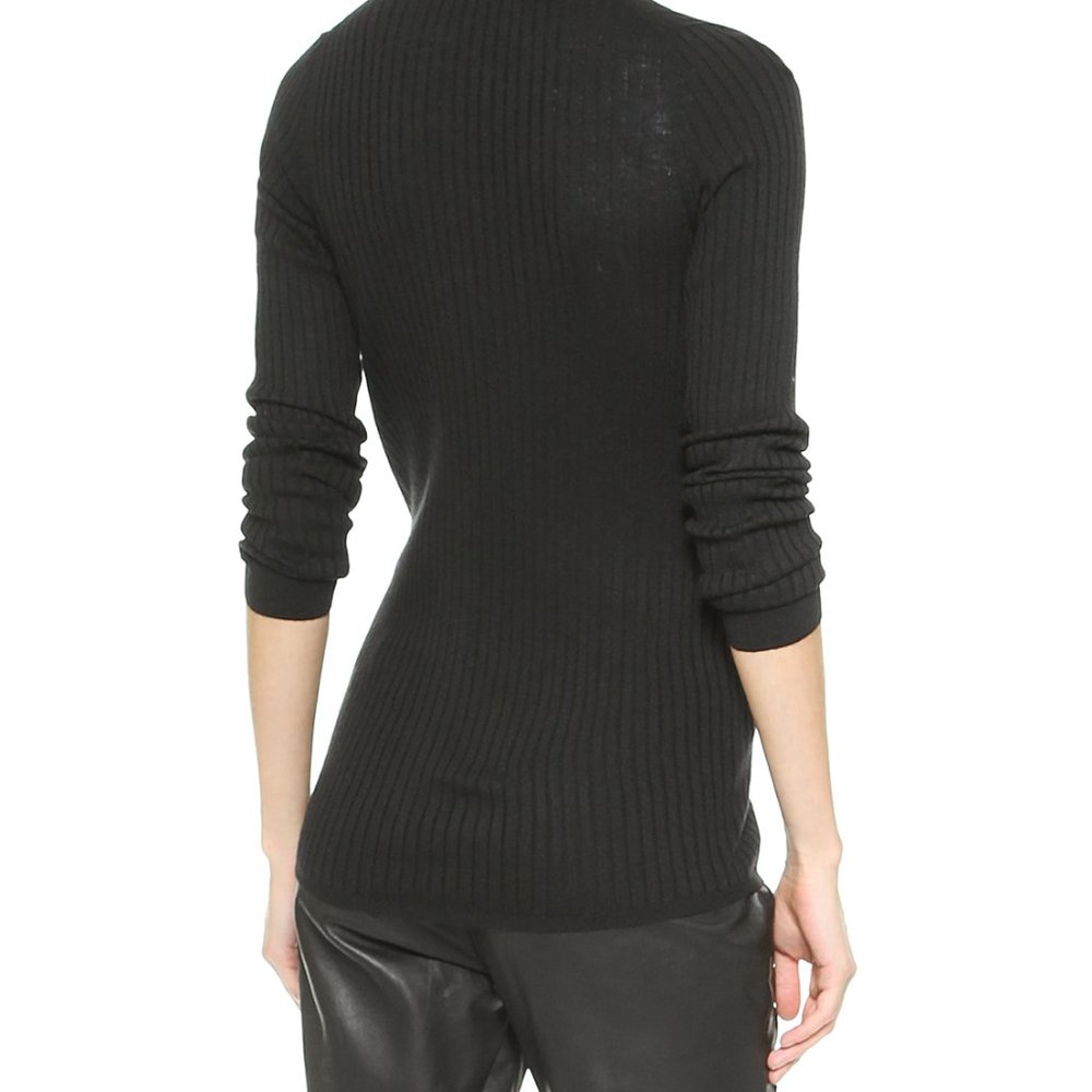 Vince Black 100% Cashmere Ribbed Cardigan - Picture 3 of 16